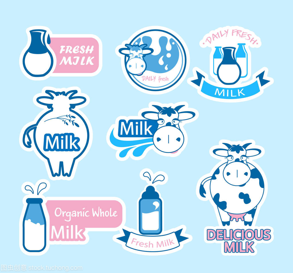 天然乳品产品标签集